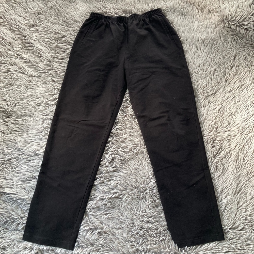 St. John Sport-LARGE Sweat Pant Black by Marie Gray- Cotton Blend